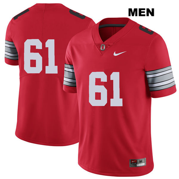 Ohio State Buckeyes Men's Gavin Cupp #61 Red Authentic Nike 2018 Spring Game No Name College NCAA Stitched Football Jersey WD19M55FY